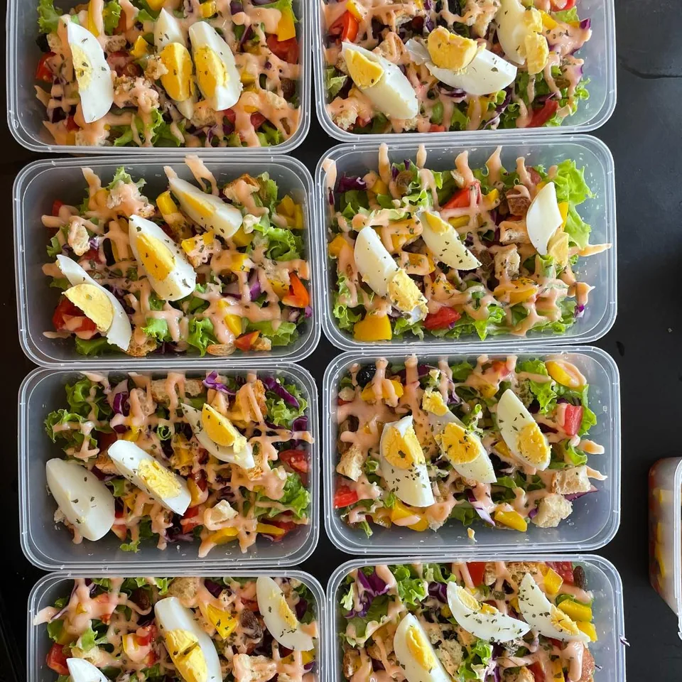 Catering boxes being prepared